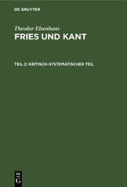 Cover von Kritisch-systematischer Teil