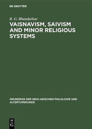 Cover von Vaisnavism, Saivism and minor religious systems