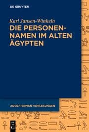 Cover von Die Personennamen im Alten Ägypten