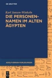 Cover von Die Personennamen im Alten Ägypten