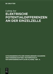 Cover von Elektrische Potentialdifferenzen an der Einzelzelle