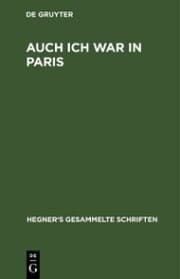 Cover von Auch ich war in Paris