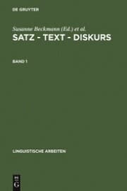 Cover von Satz - Text - Diskurs. Band 1