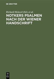 Cover von Notkers Psalmen nach der Wiener Handschrift