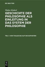 Cover von Von Thales bis auf die Sophisten