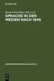 Cover von Sprache in den Medien nach 1945