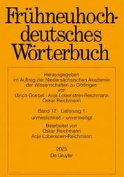 Cover von Frühneuhochdeutsches Wörterbuch. Band 12/Lieferung 1