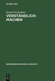 Cover von Verständlich-machen