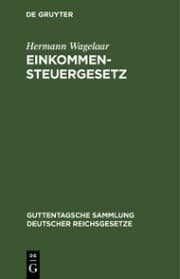 Cover von Einkommensteuergesetz