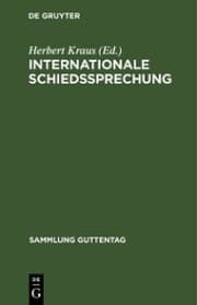 Cover von Internationale Schiedssprechung