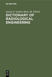Cover von Dictionary of radiological engineering