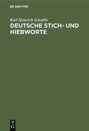 Cover von Deutsche Stich- und Hiebworte