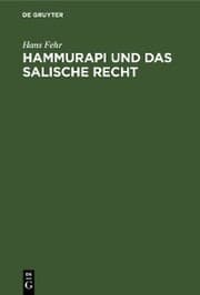 Cover von Hammurapi und das salische Recht