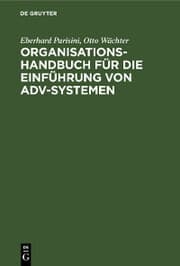 Cover von Organisations-Handbuch für die Einführung von ADV-Systemen