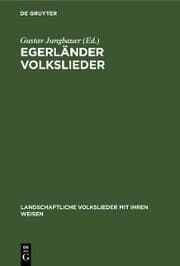 Cover von Egerländer Volkslieder