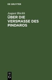 Cover von Über die Versmaße des Pindaros