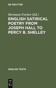 Cover von English satirical poetry from Joseph Hall to Percy B. Shelley
