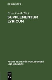 Cover von Supplementum lyricum
