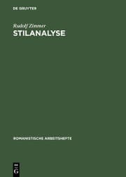 Cover von Stilanalyse