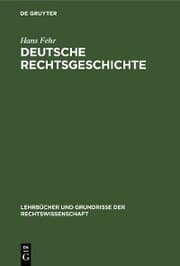 Cover von Deutsche Rechtsgeschichte