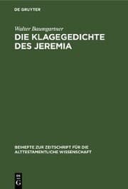 Cover von Die Klagegedichte des Jeremia