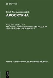 Cover von Die apokryphen Briefe des Paulus an die Laodicener und Korinther