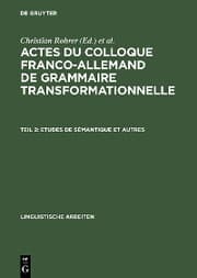 Cover von Etudes de sémantique et autres
