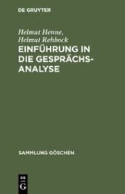 Cover von Einführung in die Gesprächsanalyse