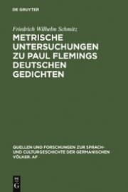 Cover von Metrische Untersuchungen zu Paul Flemings deutschen Gedichten