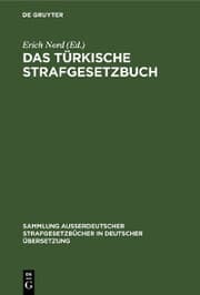 Cover von Das türkische Strafgesetzbuch