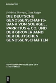 Cover von Die Deutsche Genossenschafts-Bank von Soergel, Parritius & Co. und der Giroverband der Deutschen Genossenschaften