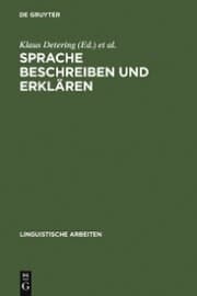 Cover von Sprache beschreiben und erklären