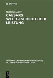 Cover von Caesars weltgeschichtliche Leistung