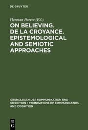 Cover von On believing. De la croyance. Epistemological and semiotic approaches