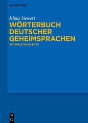 Cover von Wörterbuch deutscher Geheimsprachen