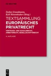 Cover von Textsammlung Europäisches Privatrecht
