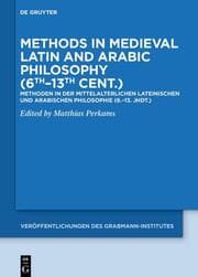 Cover von Methods in Medieval Latin and Arabic Philosophy (6th-13th cent.)