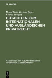 Cover von Gutachten zum Internationalen und Ausländischen Privatrecht