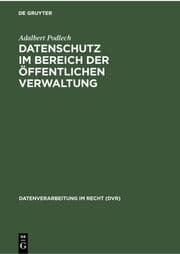 Cover von Datenschutz im Bereich der öffentlichen Verwaltung