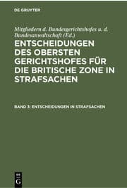 Cover von Entscheidungen in Strafsachen