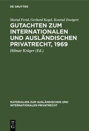 Cover von Gutachten zum Internationalen und Ausländischen Privatrecht, 1969