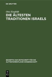 Cover von Die Ältesten Traditionen Israels