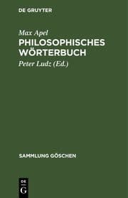 Cover von Philosophisches Wörterbuch