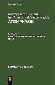 Cover von Theorie des Atombaus, Teil 1