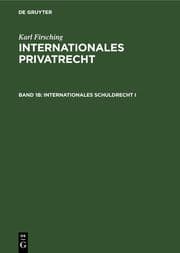 Cover von Internationales Schuldrecht I