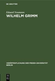 Cover von Wilhelm Grimm