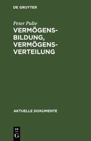 Cover von Vermögensbildung, Vermögensverteilung