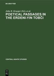 Cover von Poetical Passages in the Erdeni-Yin Tobci
