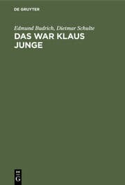 Cover von Das war Klaus Junge