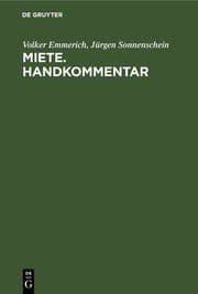 Cover von Miete. Handkommentar